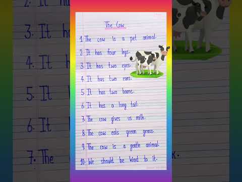 10 lines on The Cow in English #trending #education #essaywriting