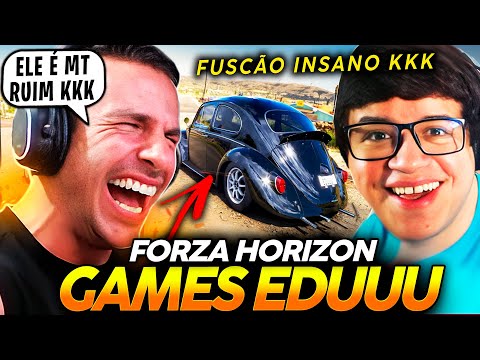 SUPER XANDÃO REAGINDO AO GAMES EDUUU - FUSCÃO INSANO NO FORZA HORINZON 5 + NISSAN GTR R35 NO NFS