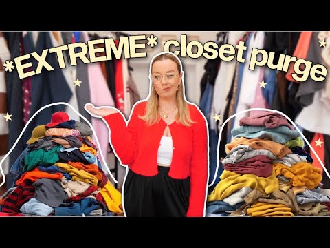 it's time for another MASSIVE closet purge... (clean out my closet with me!)