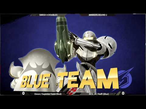 Omen & Superior Taste (Red) vs. RCS_JR & Ruff! (Blue) | Smash 4 WR2 | SSN6