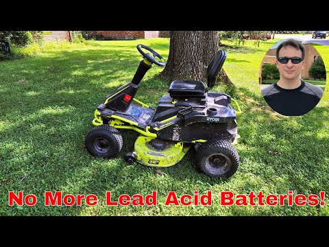 Replacing the Ryobi Electric Riding Lawn Mower's Stupid Batteries with Lithium Ion