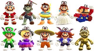 Super Mario Odyssey - All Outfits (DLC Included)