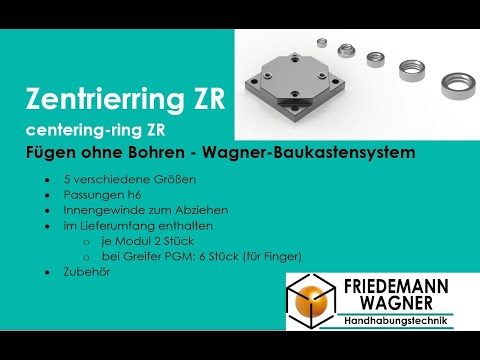 Zentrierringe ZR - Bestandteil des Baukastensystems - Friedemann Wagner GmbH Handhabungstechnik