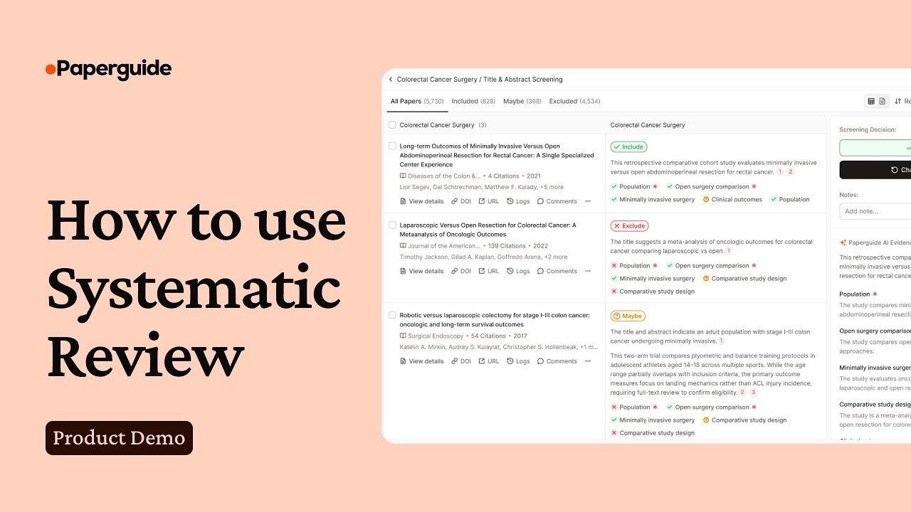 How to Use Paperguide Systematic Review: The Full Workflow video thumbnail