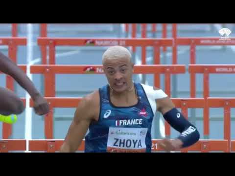 12.70s in 110m Hurdles U20  championships record by France