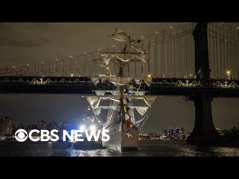 Brooklyn Bridge hit by Mexican navy training ship, injuring several