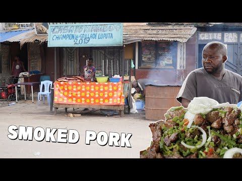 Smoked Pork in Kinshasa (Ngulu) || Congolese Street Food