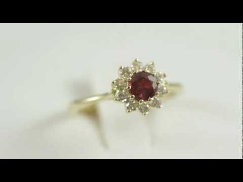 Pravins - 18ct Yellow Gold Ruby and Diamond Ring - A194404