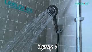 2866 Negative Ion 5 Modes High Pressure Mineral Filtered Hand Shower #leelongs #shower
