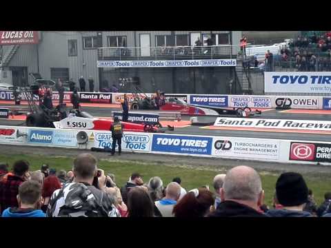Santa Pod Festival of Power - Top Fuel up in Flame