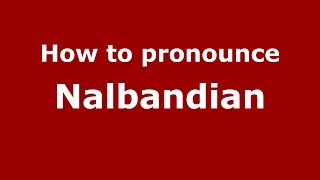 How to pronounce Nalbandian