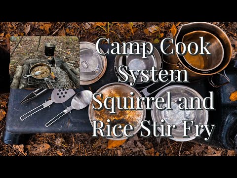Camp Cook System and Stir Fry Squirrel Hunting Camp Vlog 5
