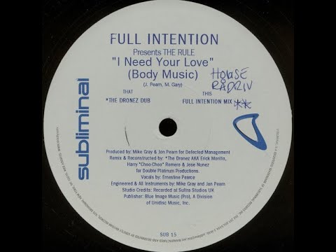 Full Intention Presents The Rule – I Need Your Love (Body Music) - (Full Intention Mix)
