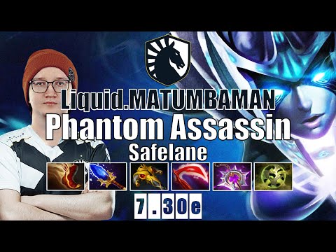 Phantom Assassin Safelane | Liquid.MATUMBAMAN | MUST BUY SCEPTER FOR PA | 7.30e Gameplay Highlights