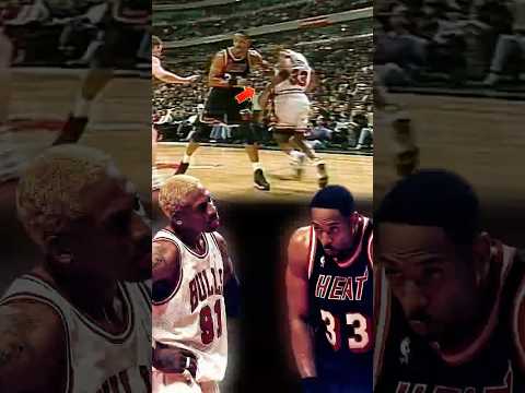 Mourning elbows Pippen;Rodman seeks revenge#chicagobulls #dennisrodman #scottiepippen #rivals #fyp
