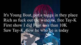 Lil Yachty - The Race Free Tay-K Freestyle (Lyrics)