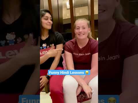 Sophie Ecclestone’s Funny Hindi Lessons by Harleen Deol 😂 #ytshorts