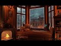 Cozy Reading Nook Ambience Rain On Window Thunder Sounds Warm Fireplace