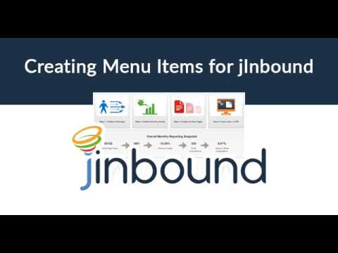 How to Create Menu Items for jInbound Pages