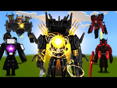 All Skibidi Titans vs NEW TVMAN of Doom (Gojidraw) in Minecraft!