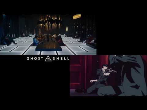 Ghost In The Shell : Live vs Anime Side by Side