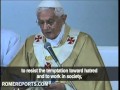Pope prays for 9/11 victims, says religion can't justify terrorism