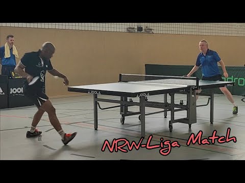 Schwerer Zweiter und Dritter Ball - NRW-Liga-Match - Kazeem Nasiru vs Ludger Ostendarp
