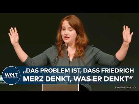 RICARDA LANG über Merz: „Weil er nur darüber nachdenkt, wer zu faul ist“  Politischer Aschermittwoch