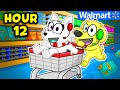 24 Hour OVERNIGHT At WALMART In Roblox KICKED OUT