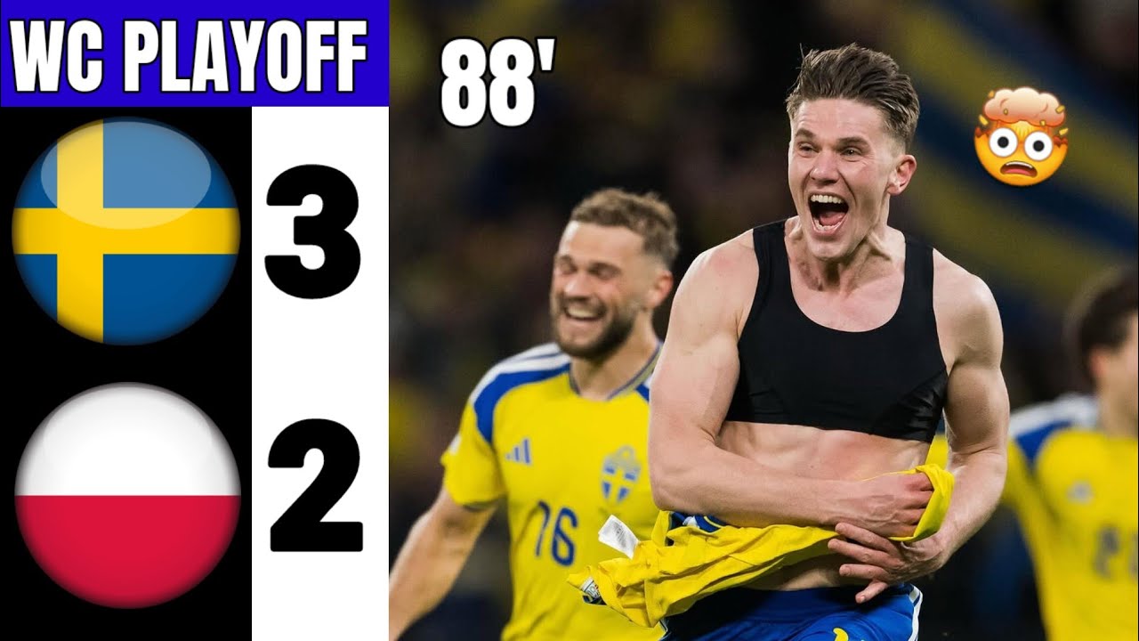 Sweden vs Poland 3-2 Extended Highlights & All Goals - Gyökeres goal | FIFA World Cup 2026 Playoffs