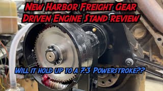 NEW Harbor Freight tool review! Gear Driven Rotating Head Engine Stand, Will it hold up to a diesel