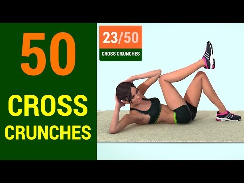 50 Cross Crunches Challenge [Abs and Oblique Home Workout]