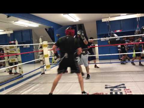 Erick Molinar (196 lbs) Luis Martinez (141 lbs) two architects sparring boxing