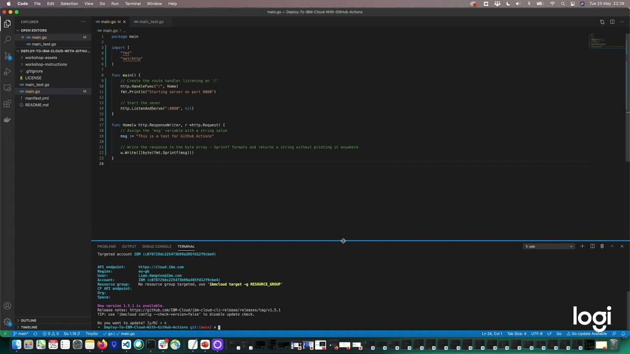 GitHub Actions to IBM Cloud with Liam Hampton