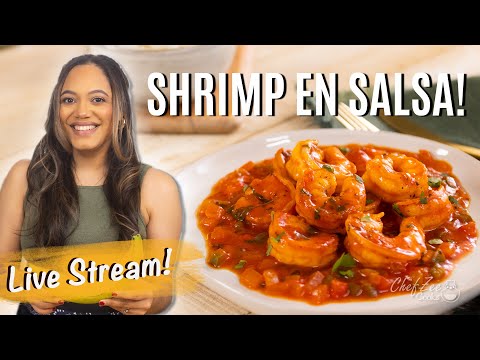 Camarones Enchilados | Shrimp en Salsa | Cook with Me Live | Chef Zee Cooks