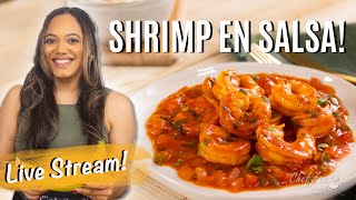 Camarones Enchilados | Shrimp en Salsa | Cook with Me Live | Chef Zee Cooks