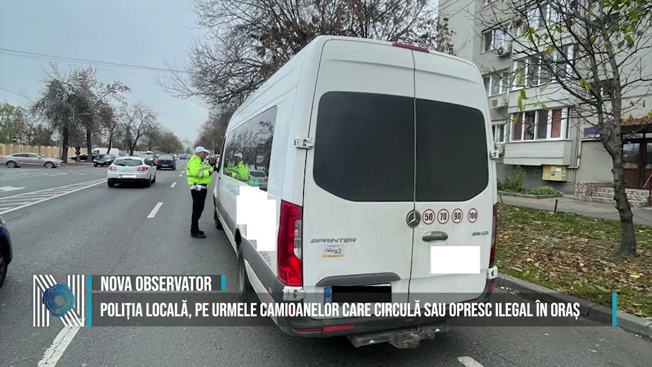 POLIȚIA LOCALĂ, PE URMELE CAMIOANELOR CARE CIRCULĂ SAU OPRESC ILEGAL ÎN ORAȘ
