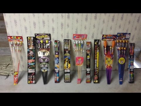 Sky Rocket Comparison (Fireworks) Demo - 11 Rockets (AFW/Cutting Edge/Dominator/Winda/World Class)