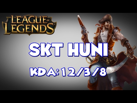 SKT T1 Huni as Gangplank vs Riven - Top (KR Replay) League Of Legends