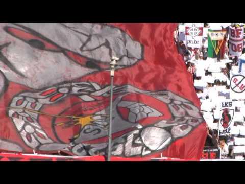 Derby Łodzi 2012: oprawa kibiców ŁKS-u Łódź cz. 2 (09.04.2012)