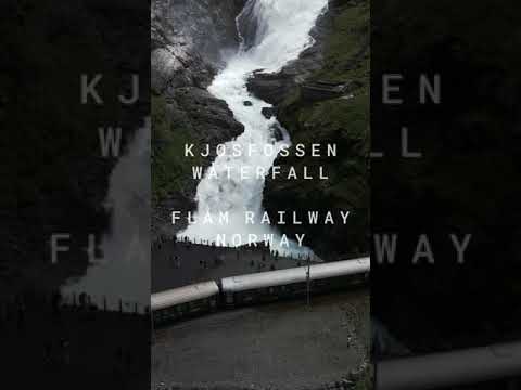 Kjosfossen waterfall, Flåm Railway, Norway #Shorts