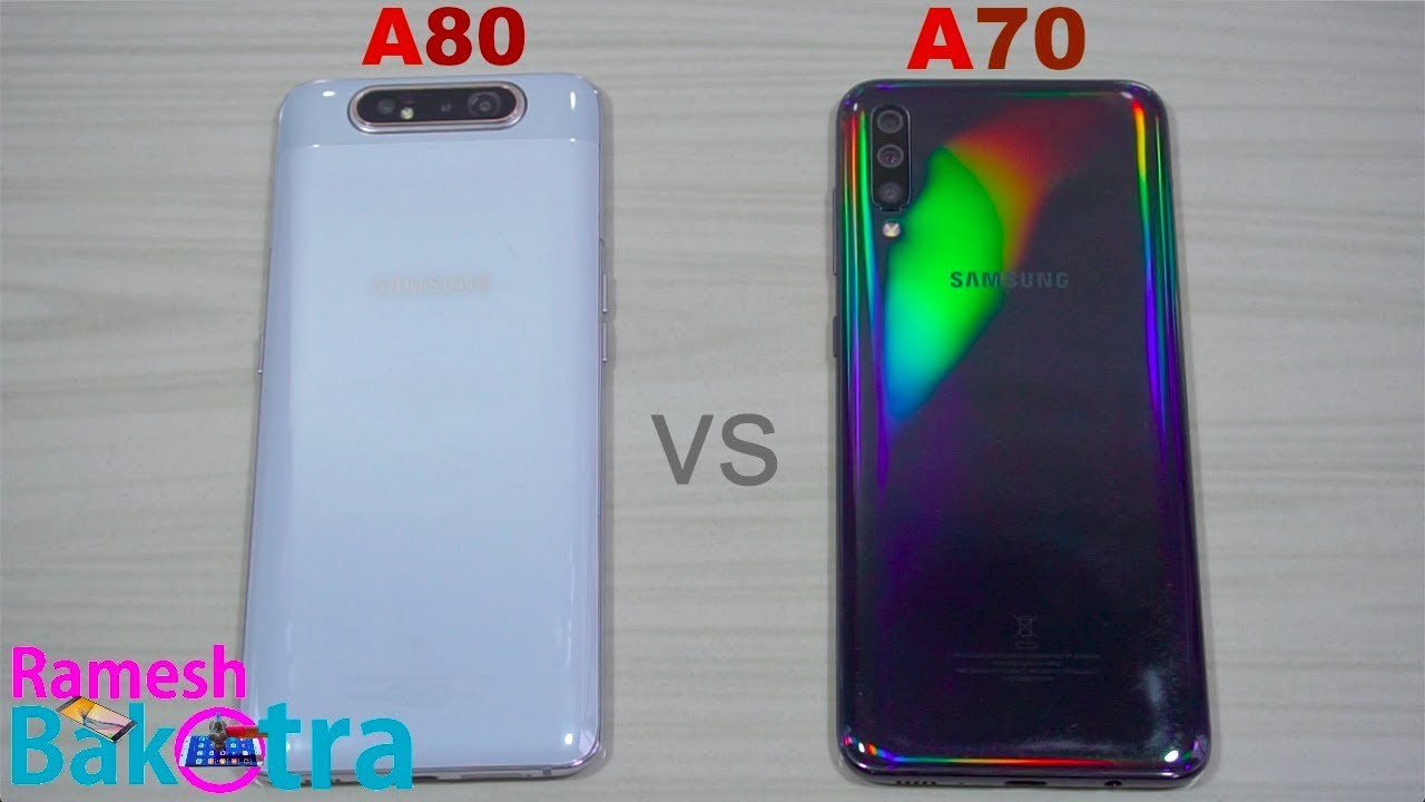 Samsung Galaxy A80 vs Galaxy A70 SpeedTest and Camera Comparison