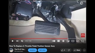 Replacing the Throttle Pedal Position Sensor Assembly on a Cadillac Escalade ESV