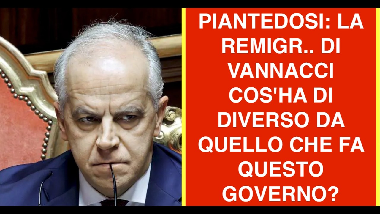 PIANTEDOSI: LA REMIGR.. DI VANNACCI COS'HA DI DIVERSO DA QUELLO CHE FA QUESTO GOVERNO?