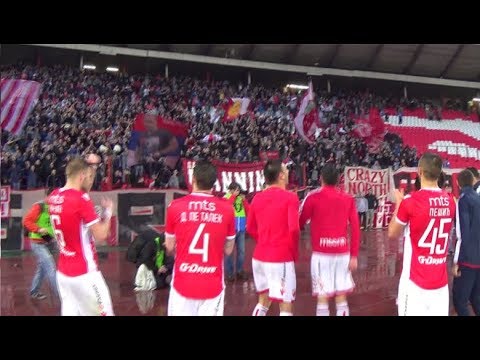 Delije i igrači posle utakmice: Ale, ale, ale, o grobare da karamo | Crvena zvezda - Zemun 3:1