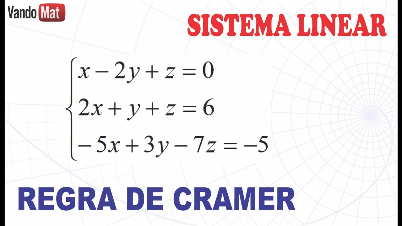SISTEMA LINEAR POR REGRA DE CRAMER #enem #matemática #encceja #dica #matrizes #sistema