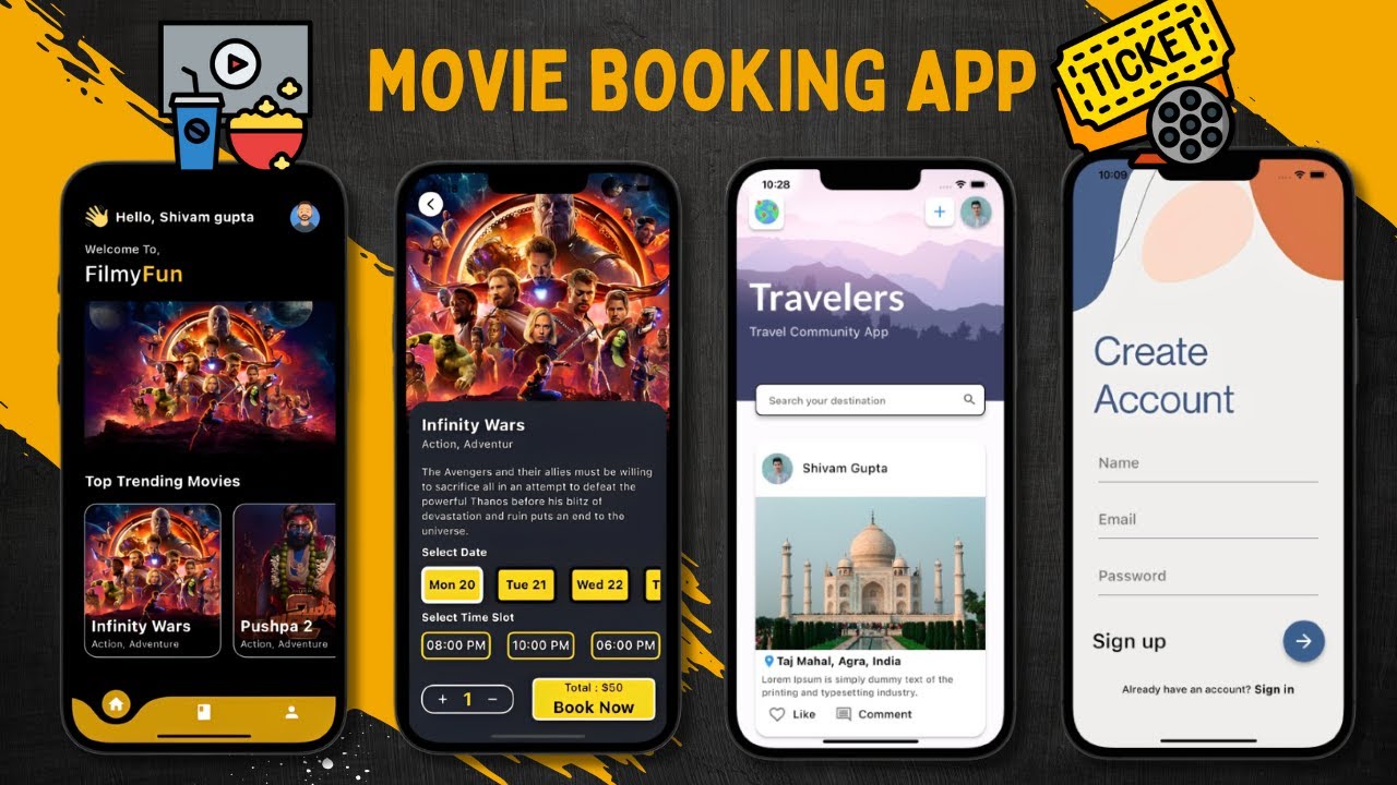 🔥🎥 Movie Booking App | Flutter Firebase Tutorials for beginners 2025