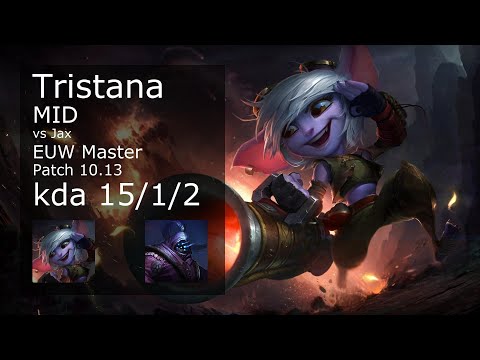 Tristana Mid vs Jax - EUW Master 15/1/2 Patch 10.13 Gameplay