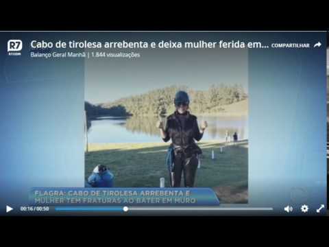 Cabo de tirolesa arrebenta e deixa mulher ferida em Campos do Jordão (SP)