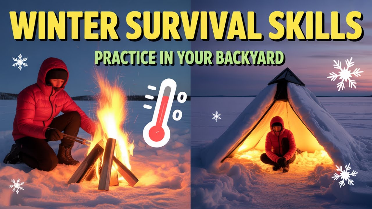 10 Winter SURVIVAL SKILLS You Can Practice In Your Backyard